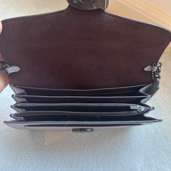 Coach Factory Chain Wallet Shoulder Bag – Dusty Blue Gray - Picture 4 of 5